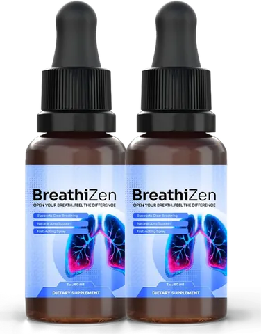 2 bottles of BreathiZen liquid dropper