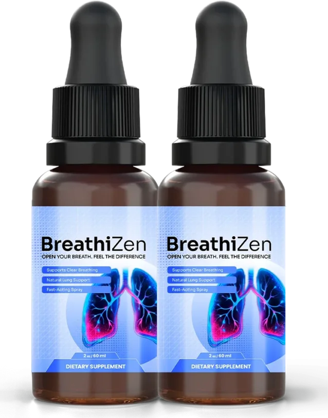 Two bottles of BreathiZen liquid dropper